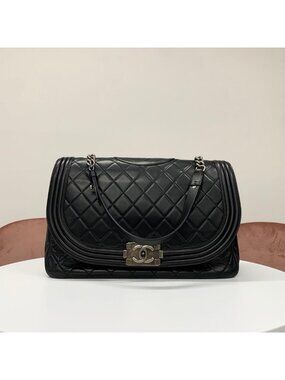 Chanel Quilted Cocomark Boy Chain Shoulder Bag